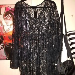 $14 DEAL! Torrid Black Lace Dress 2X Swim Cover